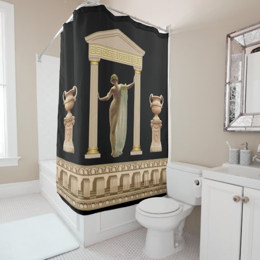 Rideau de douche Déesse grecque (En situation)