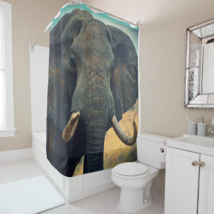 Rideau de douche d'éléphant africain