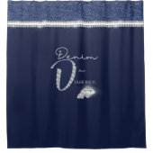 rideau de douche Denim & diamants (Devant)