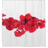 Rideau de douche des pétales de rose rouge (Devant)