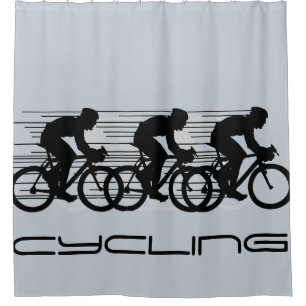 Rideau de douche design à vélo