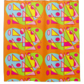 rideau de douche design Coeurs à motifs multiples (Devant)