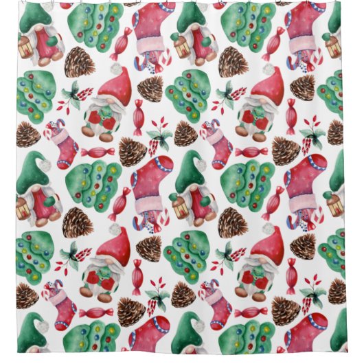 Rideau de douche design de Noël (Devant)