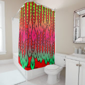 Rideau de douche design numérique coloré - Perfect (En situation)