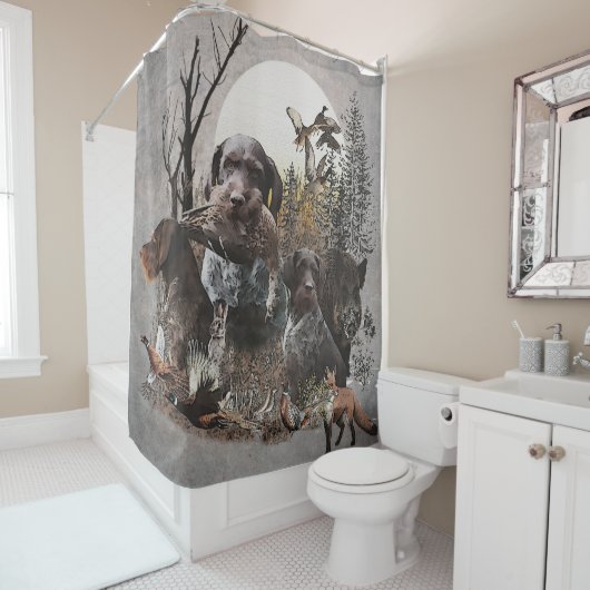 Rideau de douche Deutsch Drahthaar(GWP) (En situation)