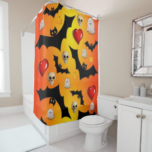 Rideau de douche d'Halloween