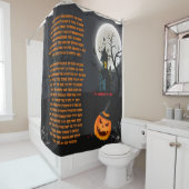 Rideau de douche d'Halloween (En situation)