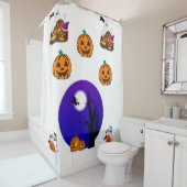 Rideau de douche d'Halloween (En situation)