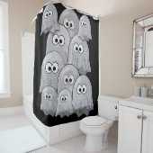 Rideau de douche d'Halloween (En situation)