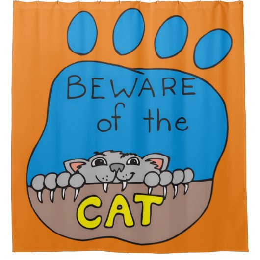 Rideau de douche d'Halloween, Chat (Devant)