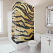 RIDEAU DE DOUCHE D'IMPRESSION TIGER (En situation)