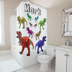 Rideau de douche Dinosaur