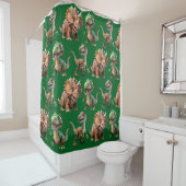Rideau de douche dinosaure (En situation)