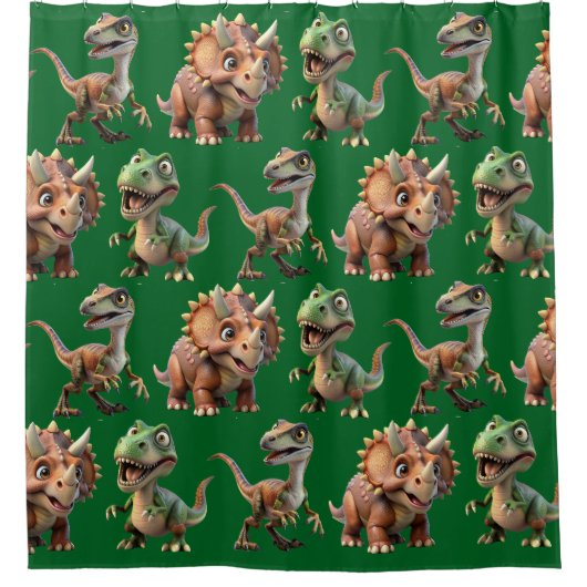 Rideau de douche dinosaure (Devant)