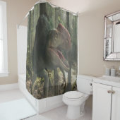 Rideau de douche dinosaure pour enfants (En situation)