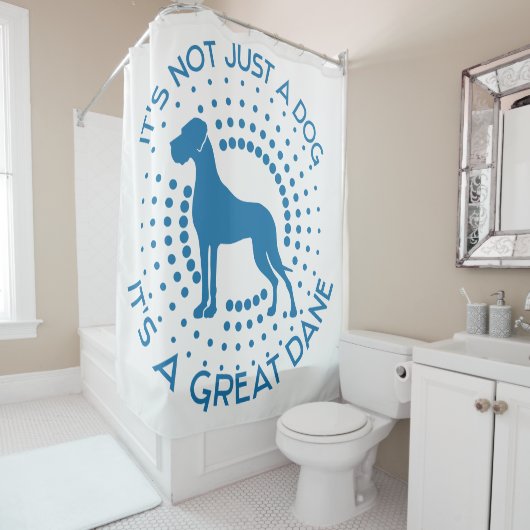 Rideau de douche Dogue Allemand Drôle (En situation)