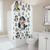 Rideau de douche d'oiseaux (En situation)