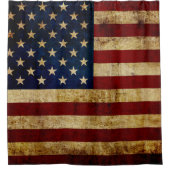 Rideau de douche drapeau USA / Grunged (Devant)