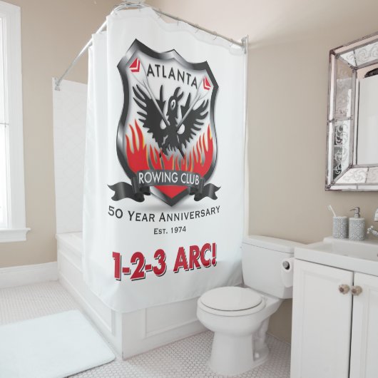 Rideau de douche du 50e anniversaire (En situation)