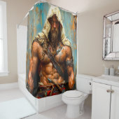 Rideau de douche du guerrier (En situation)