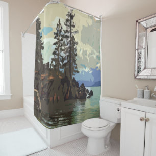 Rideau de douche du lac Tahoe