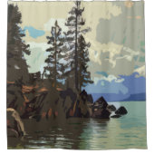 Rideau de douche du lac Tahoe (Devant)