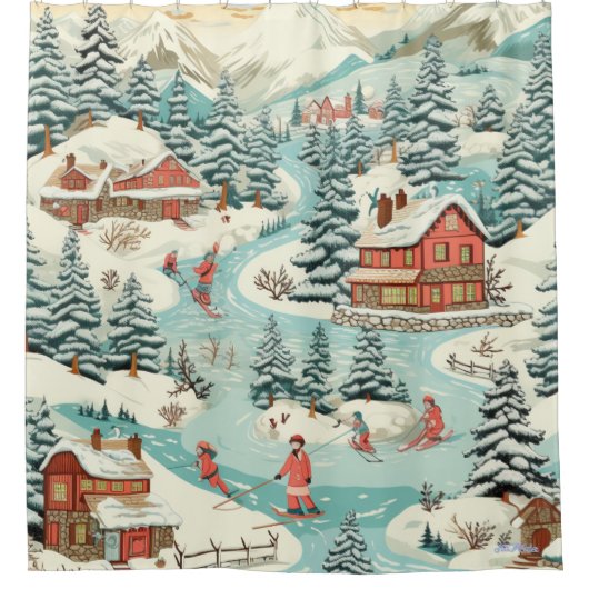 rideau de douche du ski lodge (Devant)