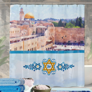 Rideau de douche du Temple Mount mur oriental Jéru