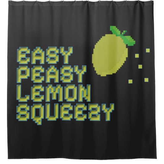 Rideau de Douche Easy Peasy Lemon Squeezy - Noir (Devant)