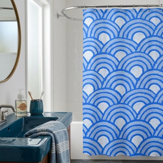 Rideau de douche Écailles Céruléennes