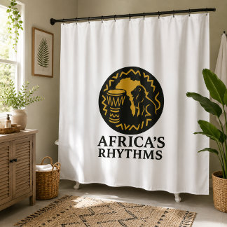 Rideau de douche élégant à tambour de lion africai