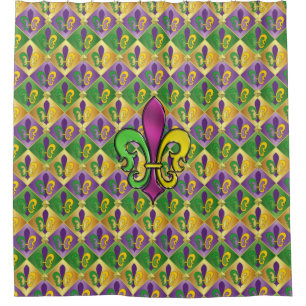 Rideau de douche élégant Mardi Gras Fleur De Lis