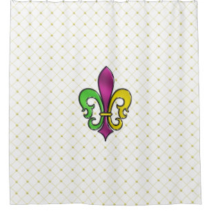 Rideau de douche élégant Mardi Gras Fleur De Lis