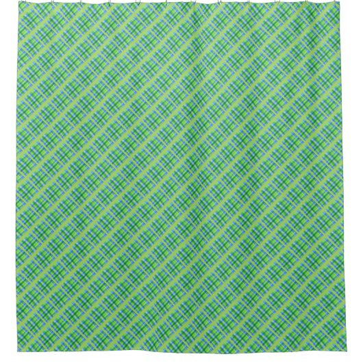 Rideau De Douche Élégant Vert Et Bleu (Devant)