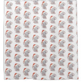 Rideau de douche Eléphant de Noël (Devant)