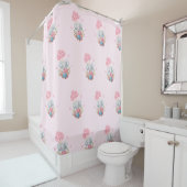 Rideau de douche éléphant mignon | Décoration de s (En situation)