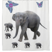 Rideau de douche Eléphants (Devant)