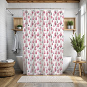 Rideau de douche en Arbre de Noël rose