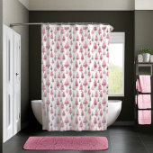 Rideau de douche en Arbre de Noël rose