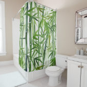 Rideau de douche en bambou (En situation)