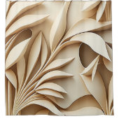 Rideau de douche en bambou beige (Devant)