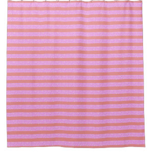 Rideau de douche en bande rose