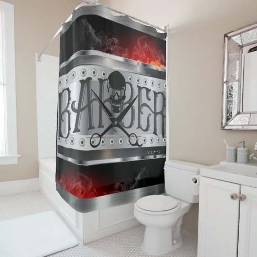 rideau de douche en barbre (En situation)