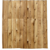 Rideau de douche en bois beige rustique (Devant)