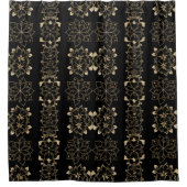 Rideau de douche en bois floral foncé (Devant)