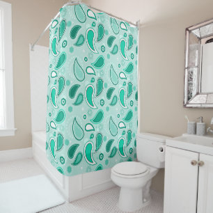 rideau de douche en cachemire vert
