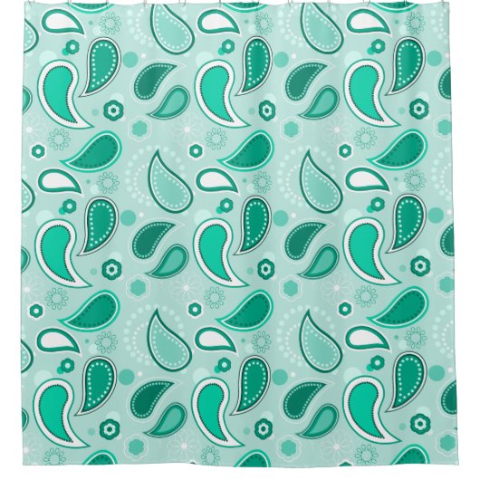 rideau de douche en cachemire vert (Devant)