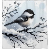 Rideau de douche en chickadee (Devant)