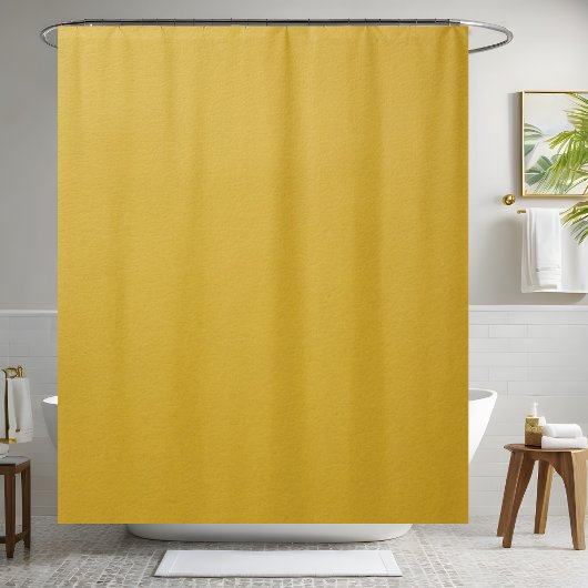 Rideau de douche en cuir jaune