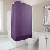 Rideau de douche en cuir violet (En situation)